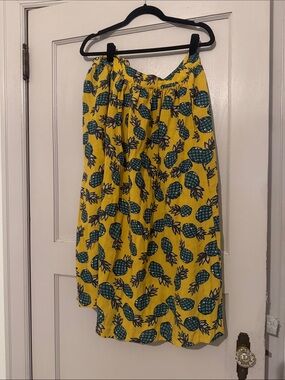 ModCloth Yellow Pineapple-Print Maxi Skirt NWT